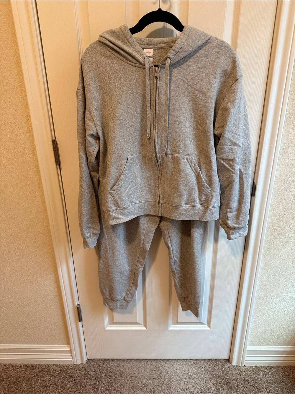 Auden Heather Gray Zip Hoodie & Joggers Set